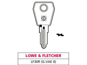 10pz chiave ottone lf30r (g. vae 0) lowe & fletcher vit47585