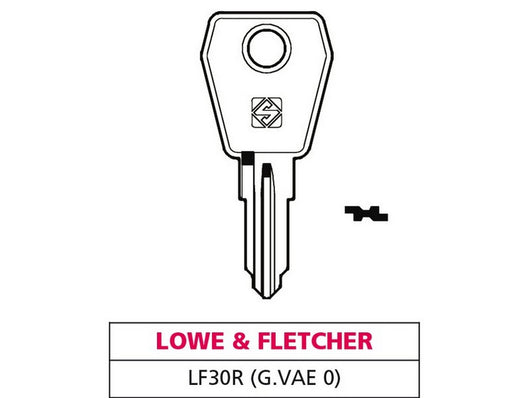 10pz chiave ottone lf30r (g. vae 0) lowe & fletcher vit47585