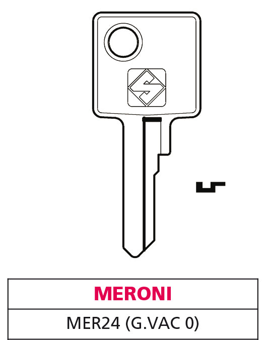 Silca chiave ottone mer24 (g. vac 0) meroni (20 pezzi) - Silca