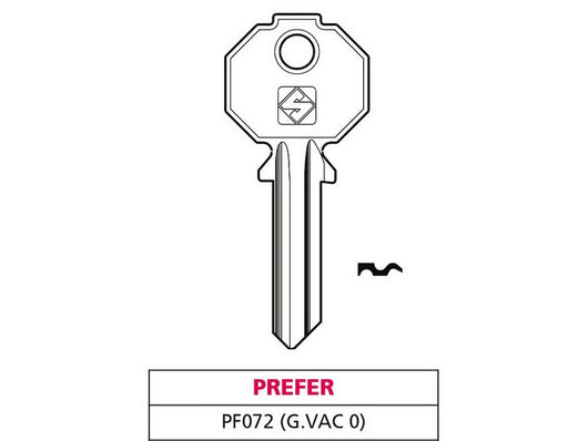 20pz chiave ottone pf072 (g. vac 0) prefer vit47590