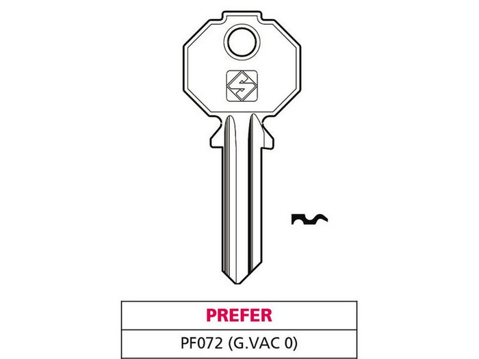 20pz chiave ottone pf072 (g. vac 0) prefer vit47590