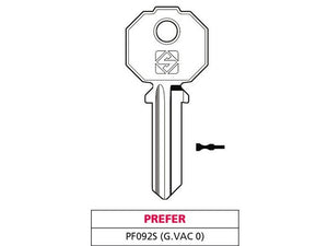 20pz chiave ottone pf092s (g. vac 0) prefer vit47565