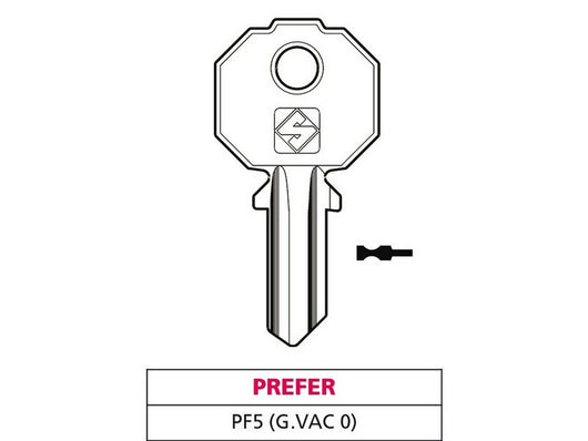 20pz chiave ottone pf5 (g. vac 0) prefer vit47570