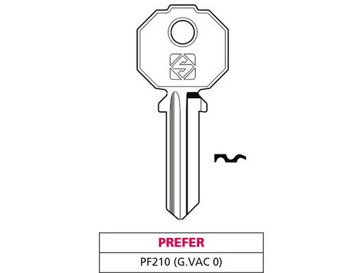 20pz chiave ottone pf210 (g. vac 0) prefer vit47574