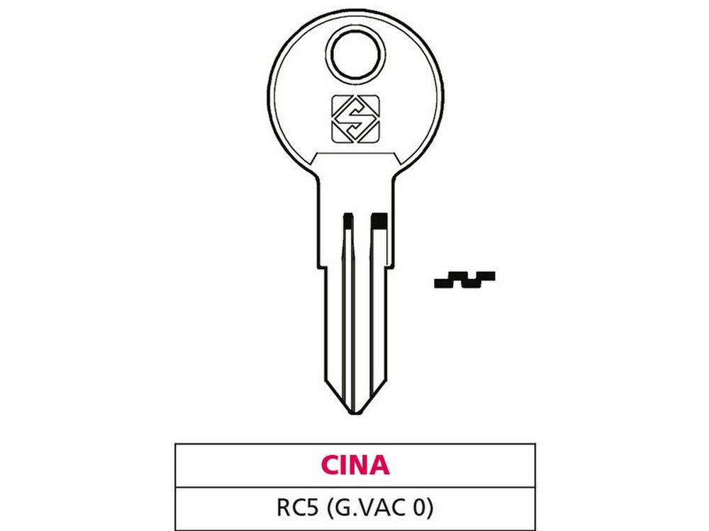 20pz chiave ottone rc5 (g. vac 0) cina cod:ferx.vit47602