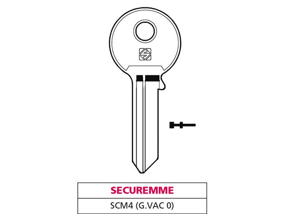 20pz chiave ottone scm4 (g. vac 0) securemme vit47578