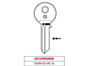 20pz chiave ottone scm4 (g. vac 0) securemme vit47578