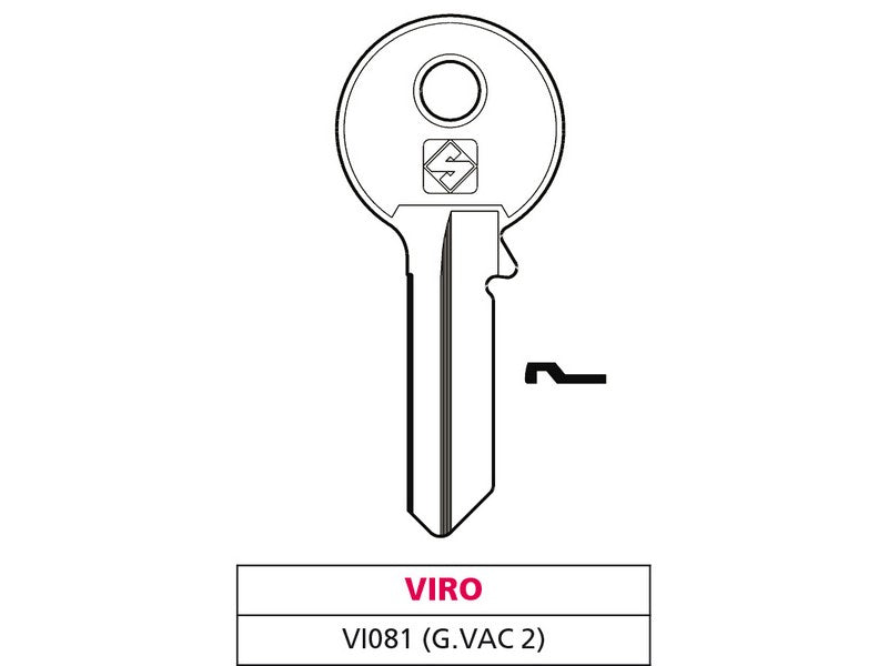 Silca chiave ottone vi081 (g. vac 2) viro (10 pezzi) - Silca