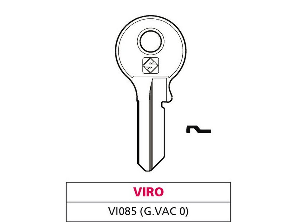 20pz chiave ottone vi085 (g. vac 0) viro vit47623