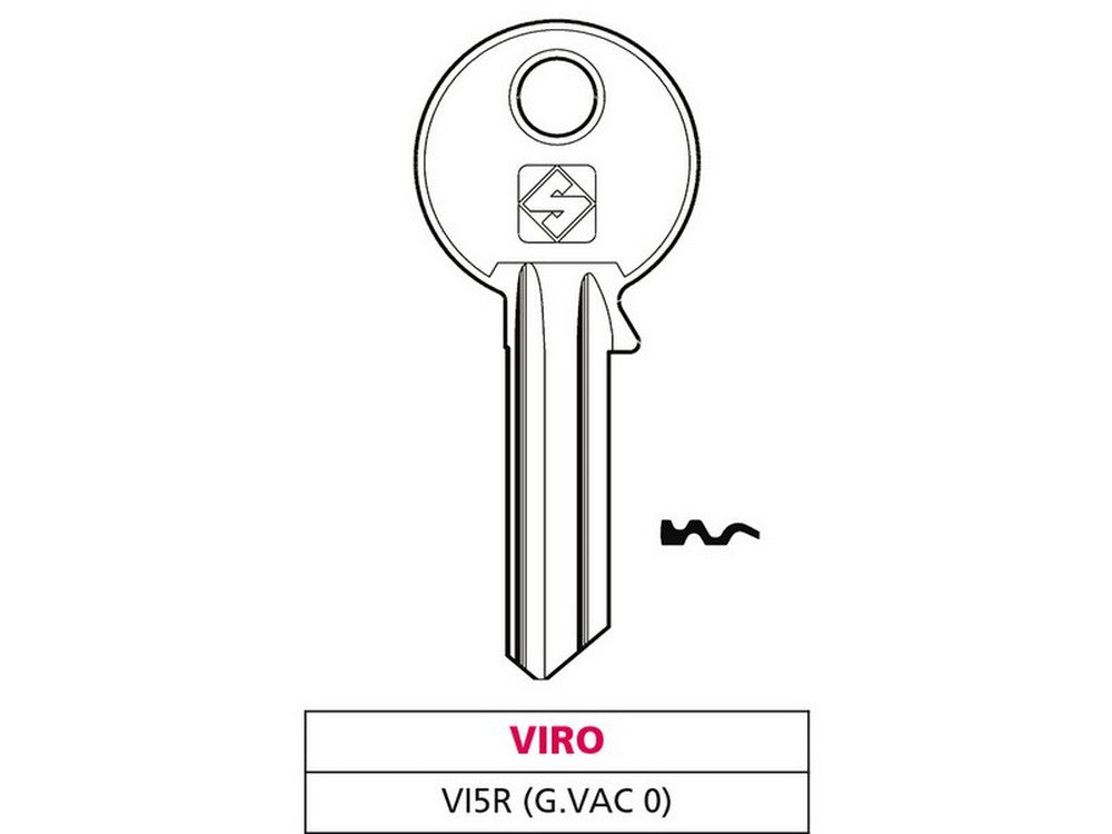 20pz chiave ottone vi5r (g. vac 0) viro cod:ferx.vit47552