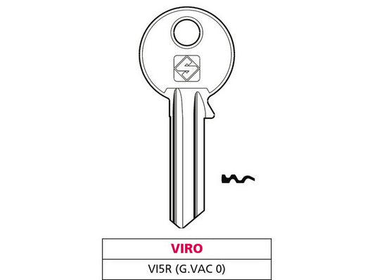 20pz chiave ottone vi5r (g. vac 0) viro vit47552