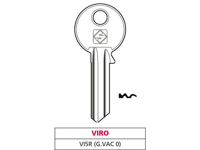 20pz chiave ottone vi5r (g. vac 0) viro vit47552