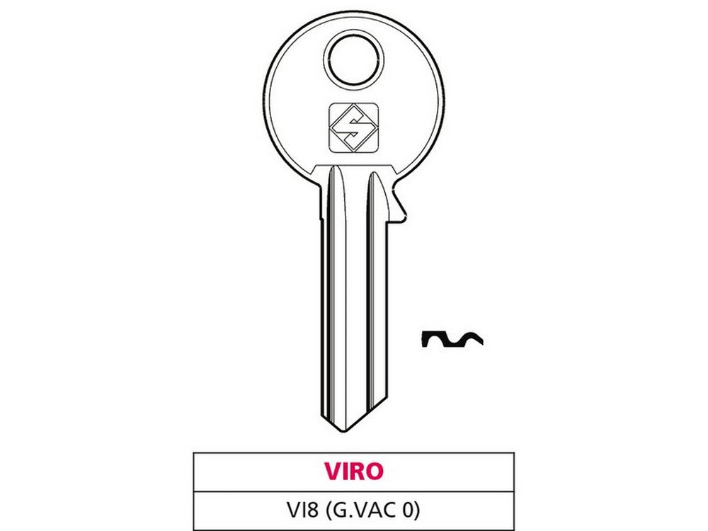 20pz chiave ottone vi8 (g. vac 0) viro vit47548