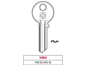 20pz chiave ottone vi8 (g. vac 0) viro vit47548