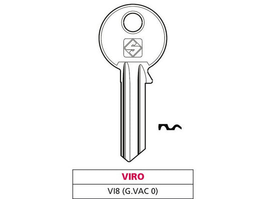 20pz chiave ottone vi8 (g. vac 0) viro vit47548