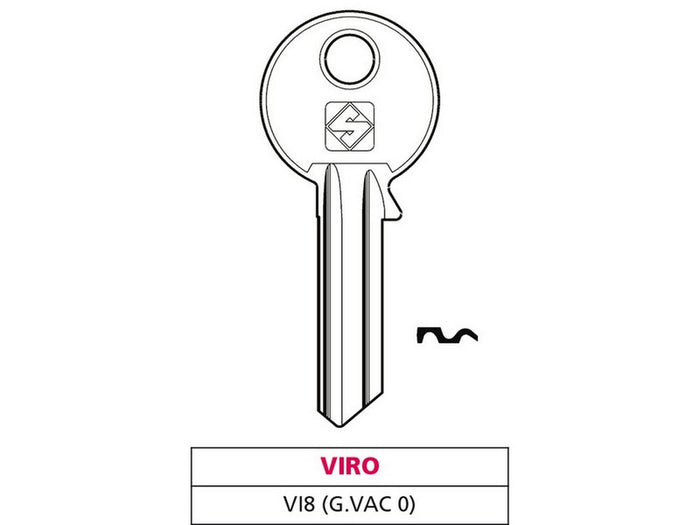 20pz chiave ottone vi8 (g. vac 0) viro vit47548