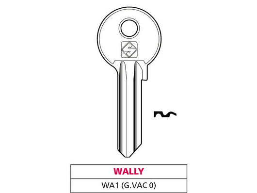 20pz chiave ottone wa1 (g. vac 0) wally vit47571