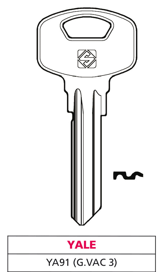 Silca chiave ottone ya91 (g. vac 3) yale (10 pezzi) - Silca