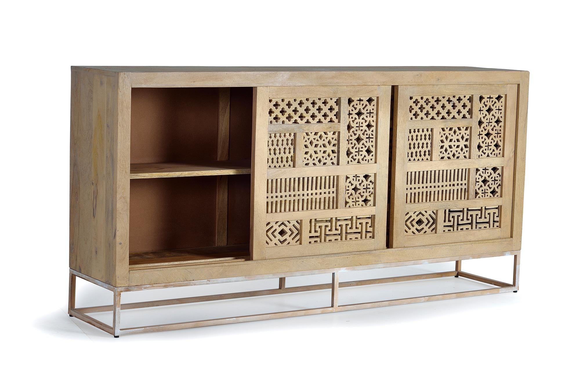 Credenza in legno di mango e metallo