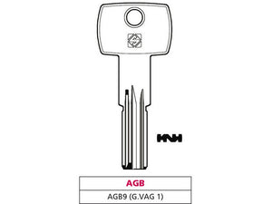 5pz chiave punzonata ottone agb9 (g. vag 1) agb cod:ferx.vit47507