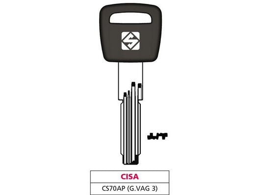 5pz chiave punzonata ottone cs70ap (g. vag 3) cisa vit47517