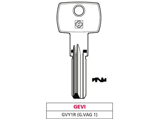 10pz chiave punzonata ottone gvy1r (g. vag 1) gevy vit47513