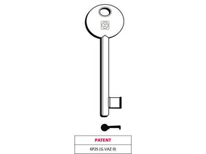 5pz chiave a mappa 6p2s (g. vaz 0) patent ottone nichelato vit47678