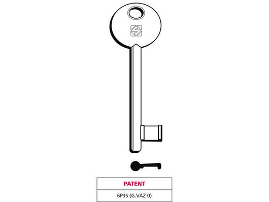 5pz chiave a mappa 6p3s (g. vaz 0) patent vit47679