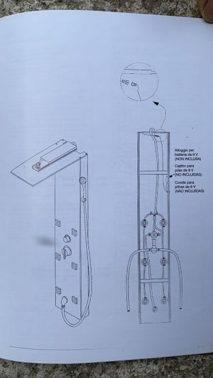 Colonna doccia multifunzione modello Minha - LED