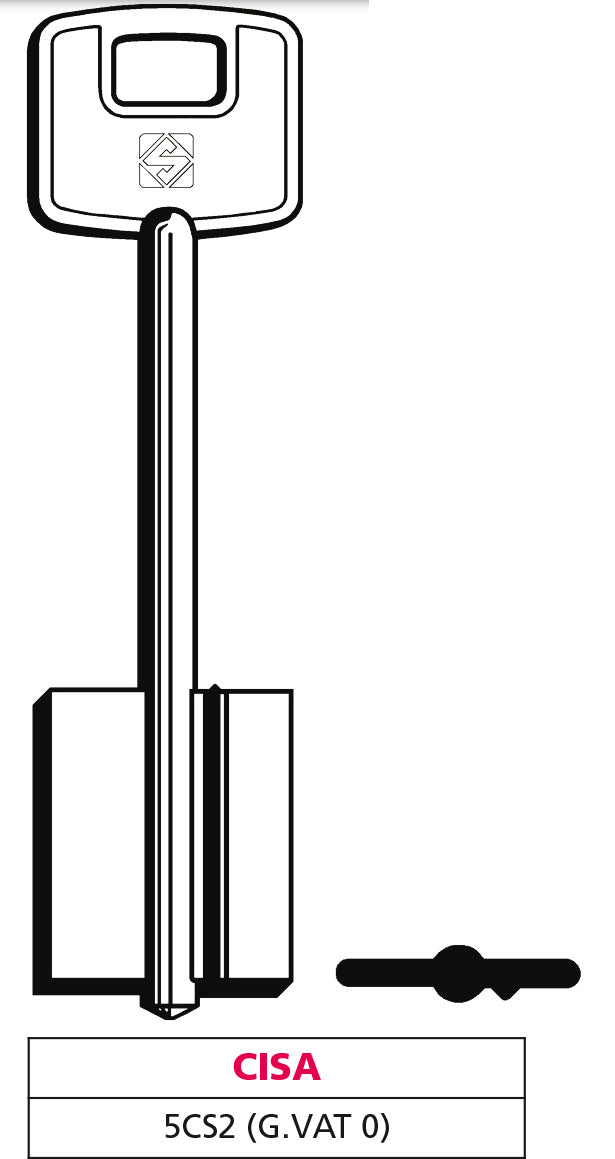Silca chiave a doppia mappa 5cs2 (g. vat 0) cisa (5 pezzi) - Silca