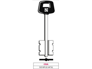 Silca chiave a doppia mappa 5cs10p (g. vat 6) cisa (5 pezzi) - Silca