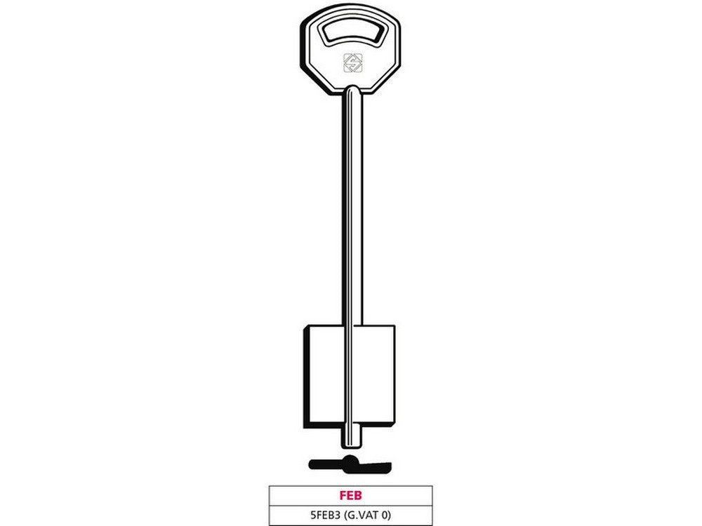 5pz chiave a doppia mappa 5feb3 (g. vat 0) feb cod:ferx.vit47645