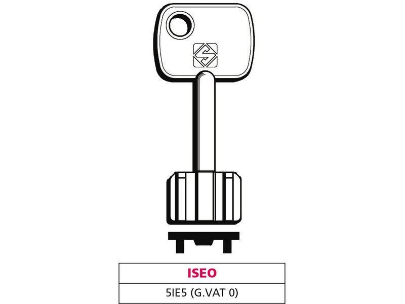 Silca chiave a doppia mappa 5ie5 (g. vat 0) iseo (5 pezzi) - Silca