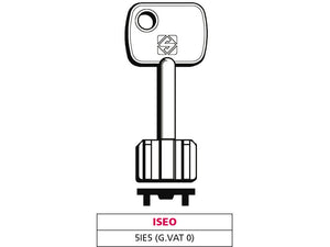 Silca chiave a doppia mappa 5ie5 (g. vat 0) iseo (5 pezzi) - Silca