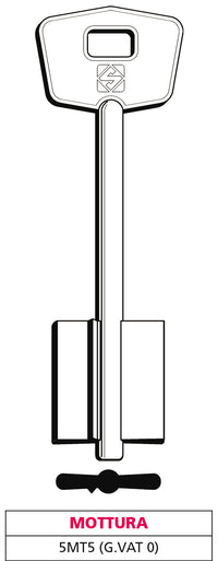 Silca chiave a doppia mappa 5mt5 (g. vat 0) mottura  (5 pezzi) - Silca
