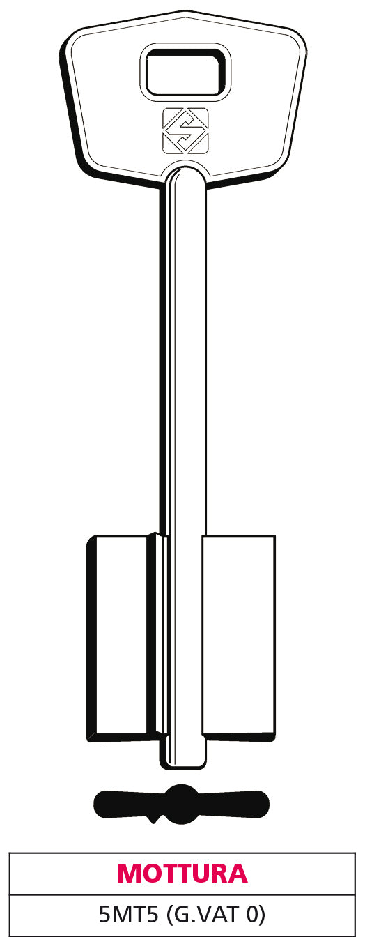 Silca chiave a doppia mappa 5mt5 (g. vat 0) mottura  (5 pezzi) - Silca