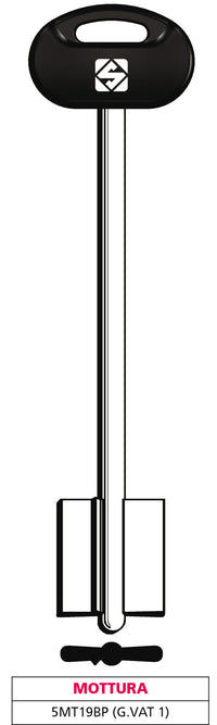 Silca chiave a doppia mappa 5mt19bp (g. vat 1) mottura (5 pezzi) - Silca