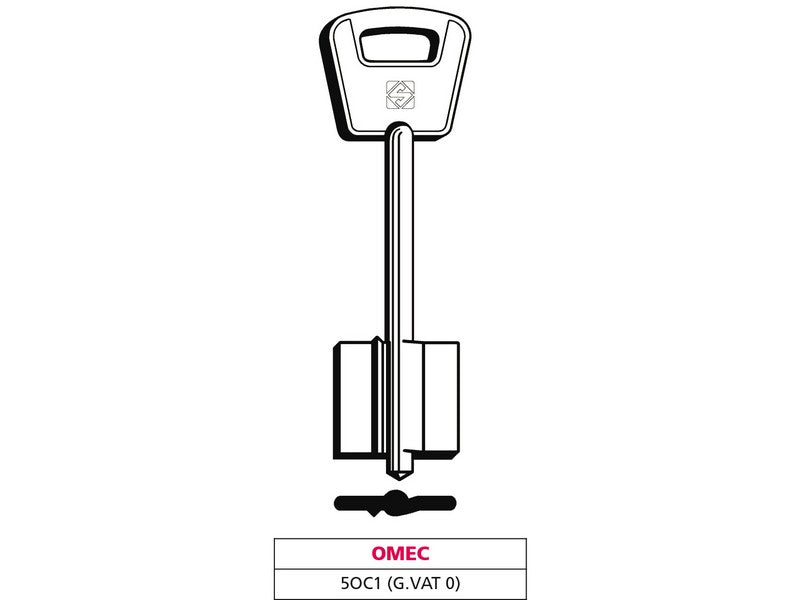 Silca chiave a doppia mappa 5oc1 (g. vat 0) omec (5 pezzi) - Silca