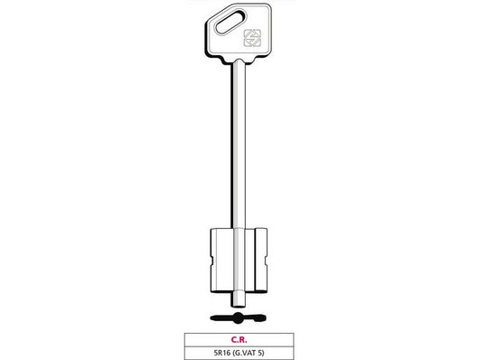 5pz chiave a doppia mappa 5r16 (g. vat 5) c.r. vit47628