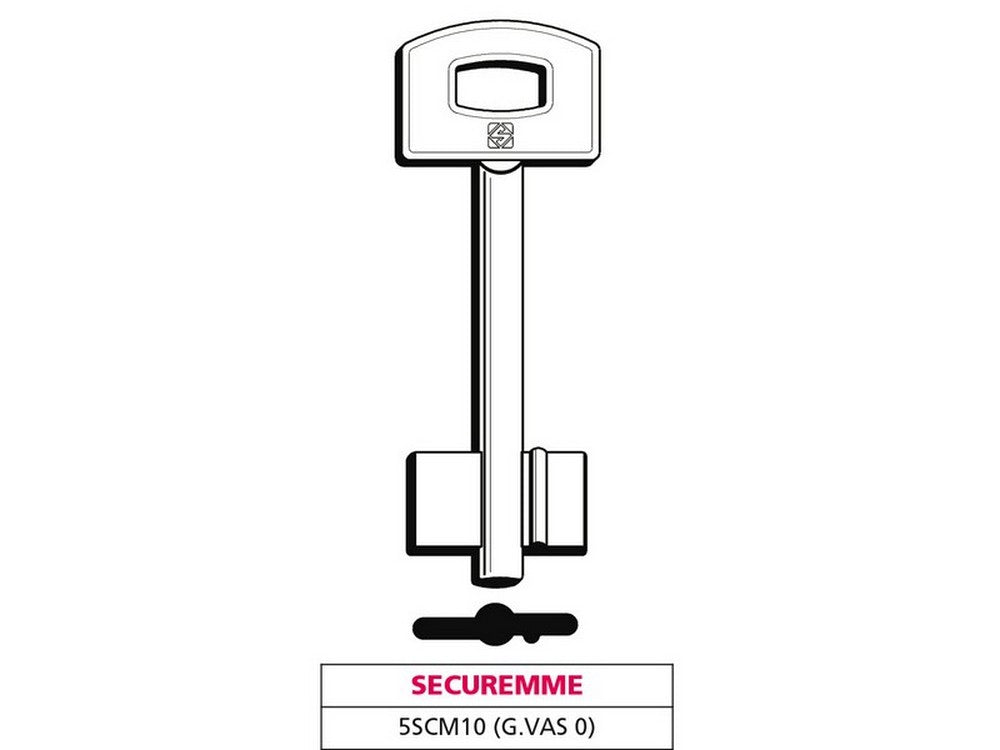 5pz chiave a doppia mappa 5scm10 (g. vas 0) securemme vit47654