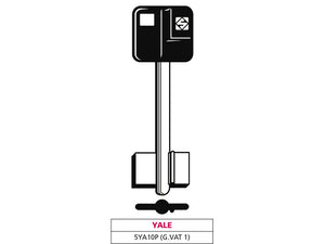 Silca chiave a doppia mappa 5ya10p (g. vat 1) yale (5 pezzi) - Silca