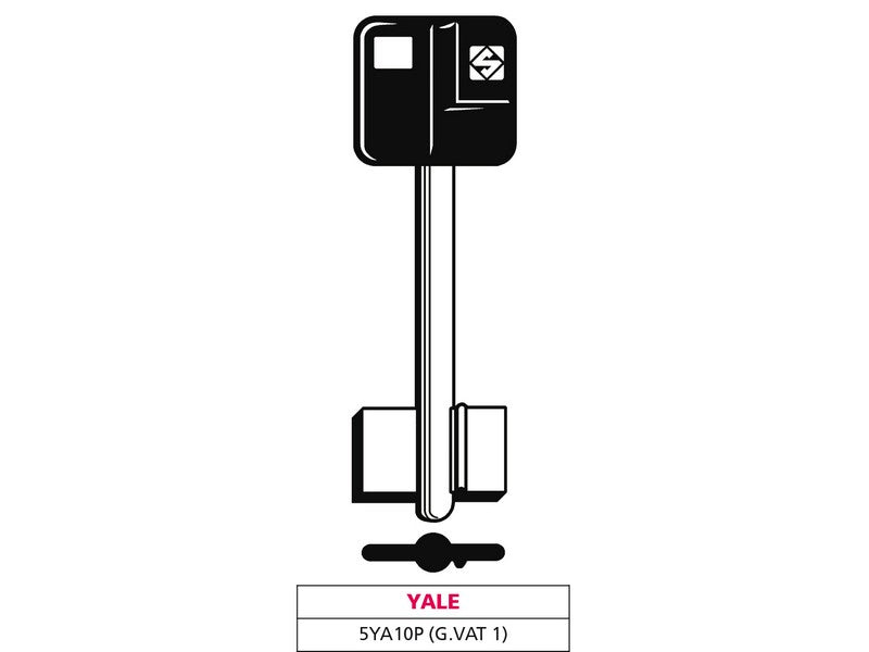 Silca chiave a doppia mappa 5ya10p (g. vat 1) yale (5 pezzi) - Silca