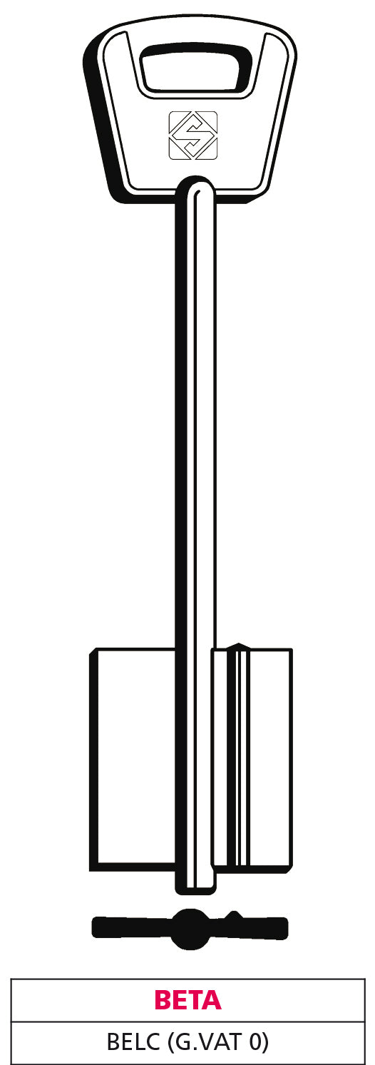 Silca chiave a doppia mappa belc (g. vat 0) beta  (5 pezzi) - Silca