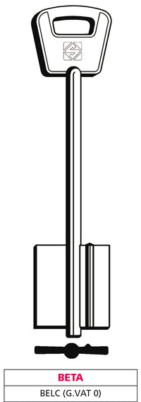 Silca chiave a doppia mappa belc (g. vat 0) beta  (5 pezzi) - Silca