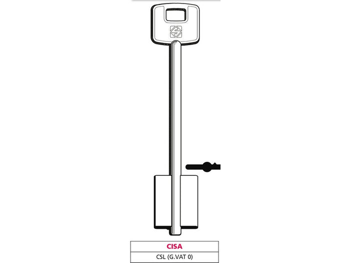 Silca chiave a doppia mappa csl (g. vat 0) cisa (5 pezzi) - Silca