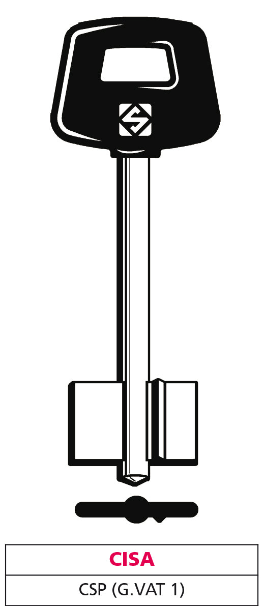 Silca chiave a doppia mappa csp (g. vat 1) cisa  (5 pezzi) - Silca