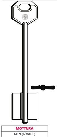 Silca chiave a doppia mappa mtn (g. vat 0) mottura  (5 pezzi) - Silca