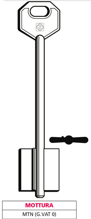 Silca chiave a doppia mappa mtn (g. vat 0) mottura  (5 pezzi) - Silca