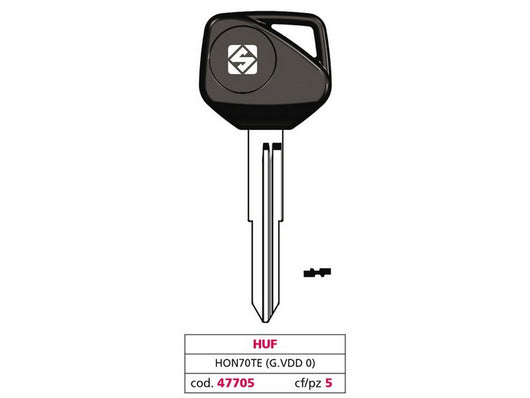 5pz chiave per auto hon70te (g. vdd 0) huf cod:ferx.vit47705