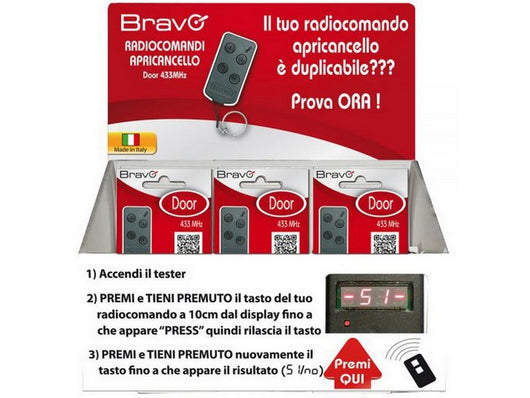 cf radiocomando apricancello doorx codice fisso frequenza 433 mhz display 22 pz. cod:ferx.vit53518